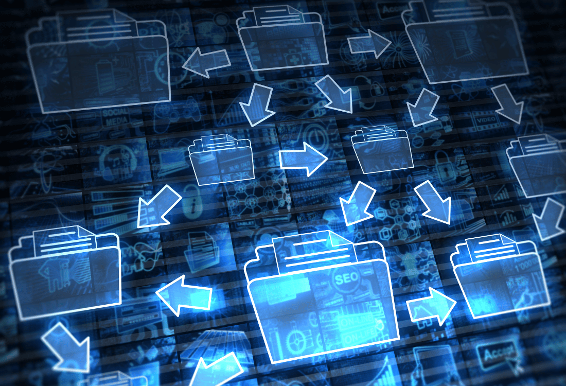 Cloud file tracking system in a business online  cloud system.