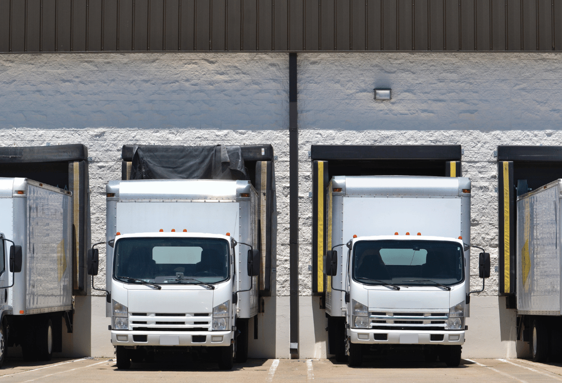 Mailroom management in a truck loading bay facility.