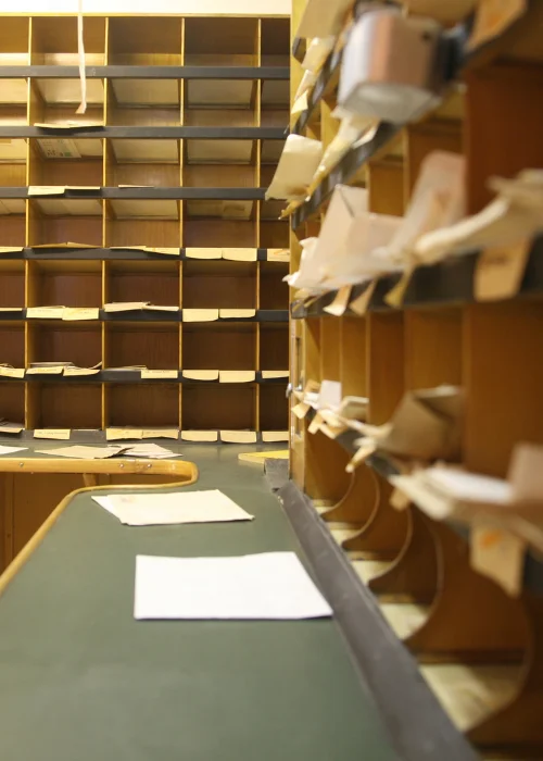 A mailroom management system